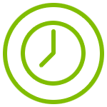 Hands on Museum - green clock icon