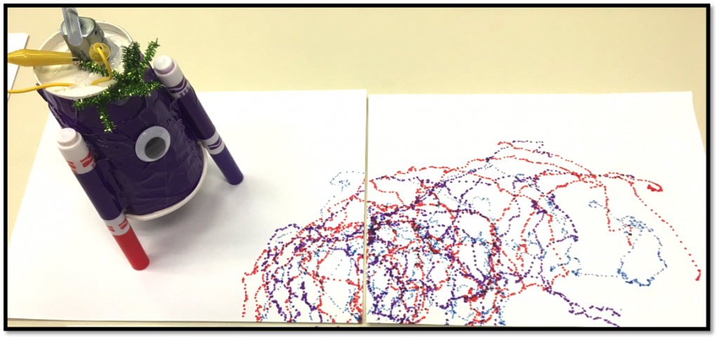 Hands on Museum - the Scribble Bot in action